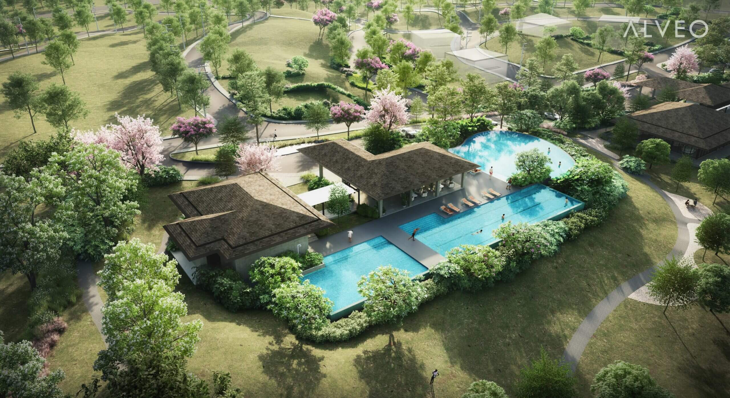 SERENEO-Pool-Pavillion-Aerial-View-scaled